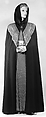 Evening cape, Schiaparelli (French, founded 1927), wool, metal, silk, French